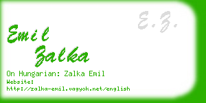 emil zalka business card